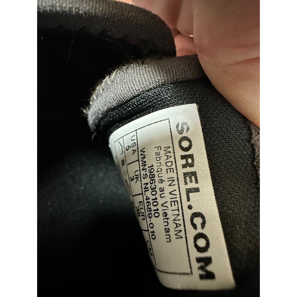 SOREL Black White Chunky Womens Kinetic Breakthru Day City Lace Sneaker US 5 - Picture 8 of 8